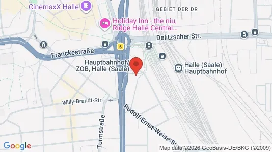 Apartments for rent i Halle (Saale) - kort over placeringen