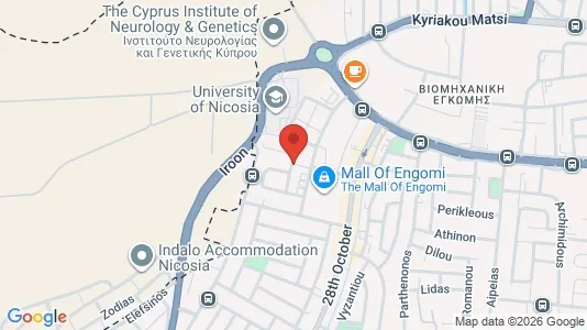 Apartments for rent i Nicosia Egkomi - kort over placeringen