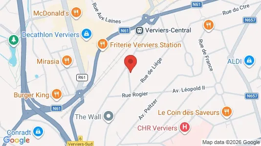 Apartments for rent i Verviers - kort over placeringen
