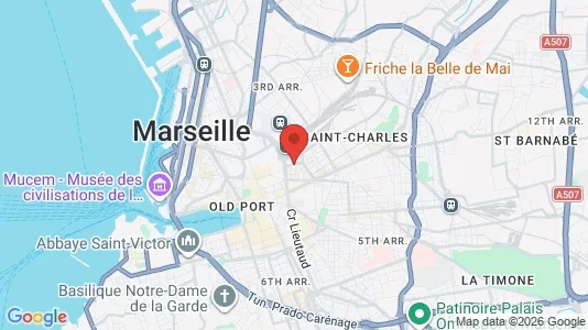 Apartments for rent i Marseille 1er arrondissement - kort over placeringen