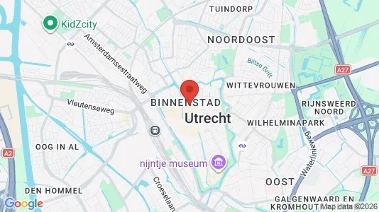Rooms for rent i Utrecht Binnenstad - kort over placeringen