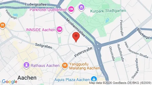 Apartments for rent i Aachen - kort over placeringen