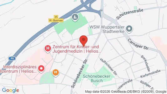 Apartments for rent i Wuppertal - kort over placeringen