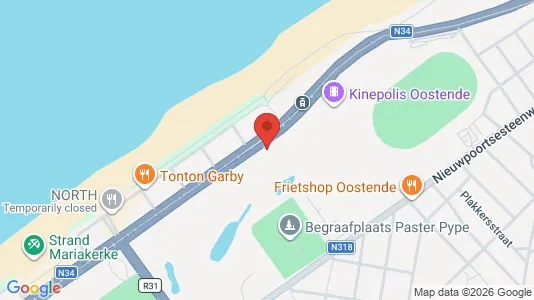 Apartments for rent i Oostende - kort over placeringen
