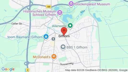 Apartments for rent i Gifhorn - kort over placeringen