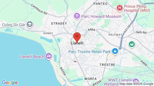 Apartments for rent i Llanelli - Dyfed - kort over placeringen