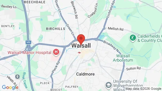 Apartments for rent i Walsall - West Midlands - kort over placeringen