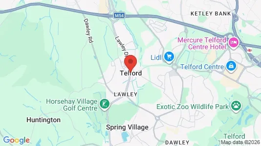 Rooms for rent i Telford - Shropshire - kort over placeringen