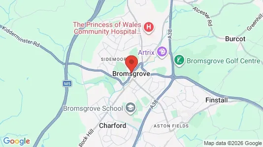 Rooms for rent i Bromsgrove - Worcestershire - kort over placeringen