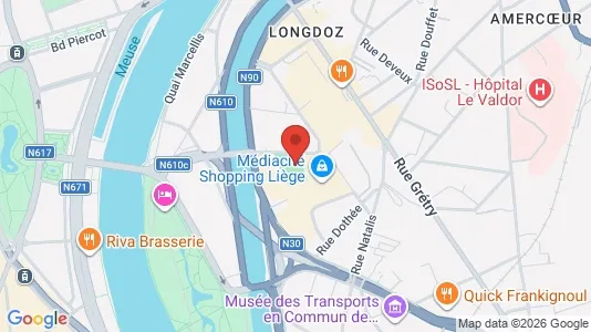 Apartments for rent i Luik - kort over placeringen