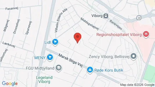 Apartments for rent i Viborg - kort over placeringen