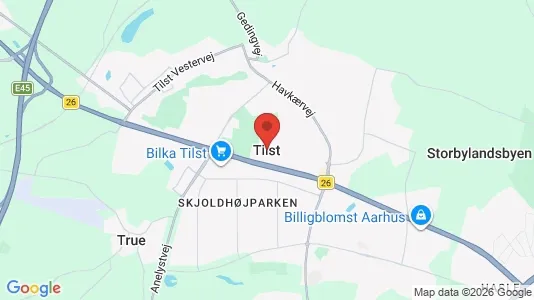 Houses for rent i Tilst - kort over placeringen