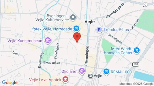 Apartments for rent i Vejle Center - kort over placeringen