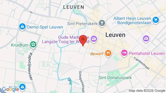 Apartments for rent i Leuven - kort over placeringen