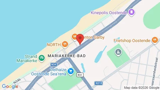 Apartments for rent i Oostende - kort over placeringen