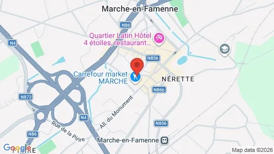 Apartments for rent i Marche-en-Famenne - kort over placeringen
