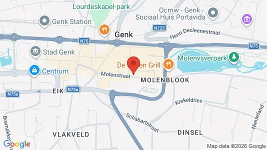 Apartments for rent i Genk - kort over placeringen