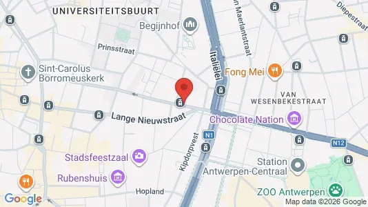 Apartments for rent i Stad Antwerp - kort over placeringen