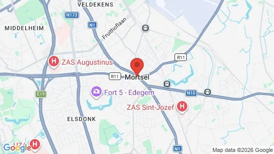 Houses for rent i Mortsel - kort over placeringen
