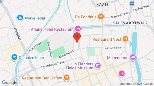 Apartments for rent i Ieper - kort over placeringen