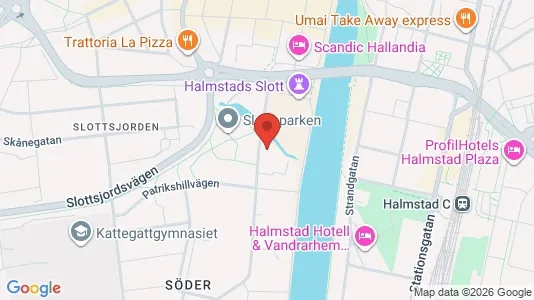Apartments for rent i Halmstad - kort over placeringen