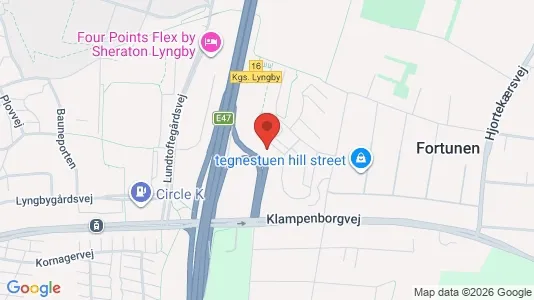 Apartments for rent i Kongens Lyngby - kort over placeringen
