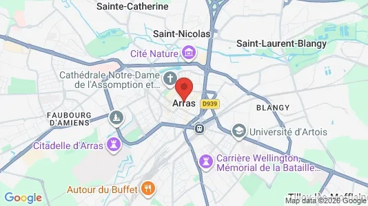 Apartments for rent i Arras - kort over placeringen