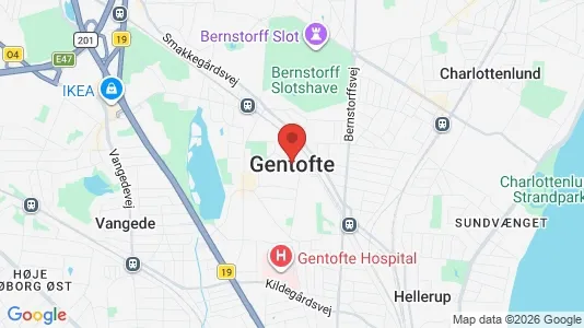 Houses for rent i Gentofte - kort over placeringen