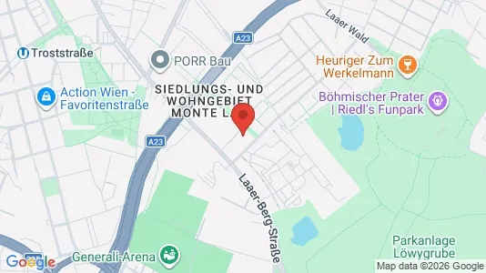 Apartments for rent i Vienna Favoriten - kort over placeringen