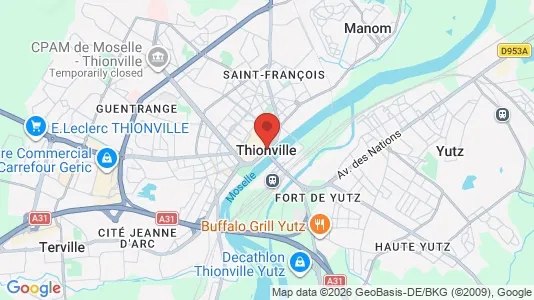 Houses for rent i Thionville - kort over placeringen