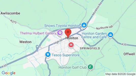 Apartments for rent i Honiton - Devon - kort over placeringen