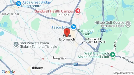 Rooms for rent i West Bromwich - West Midlands - kort over placeringen