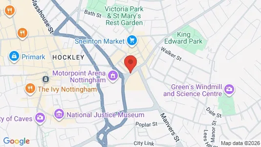 Apartments for rent i Nottingham - Nottinghamshire - kort over placeringen