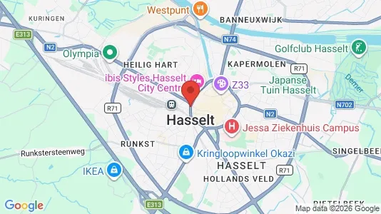 Apartments for rent i Hasselt - kort over placeringen