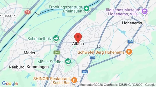 Apartments for rent i Altach - kort over placeringen