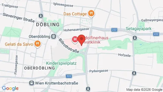 Apartments for rent i Vienna Döbling - kort over placeringen