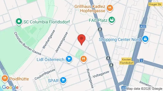 Apartments for rent i Vienna Floridsdorf - kort over placeringen