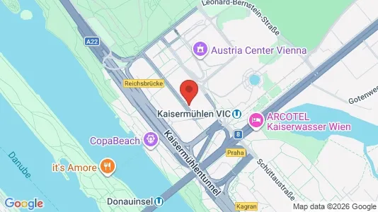 Apartments for rent i Vienna Donaustadt - kort over placeringen