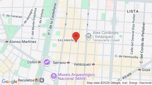 Apartments for rent i Madrid Salamanca - kort over placeringen