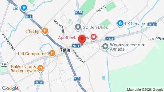 Apartments for rent i Retie - kort over placeringen