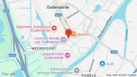 Apartments for rent i Oudenaarde - kort over placeringen