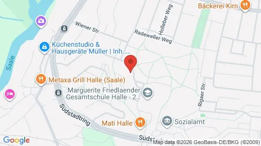 Apartments for rent i Halle (Saale) - kort over placeringen