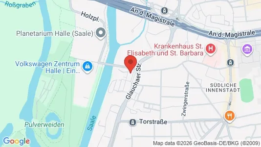 Apartments for rent i Halle (Saale) - kort over placeringen