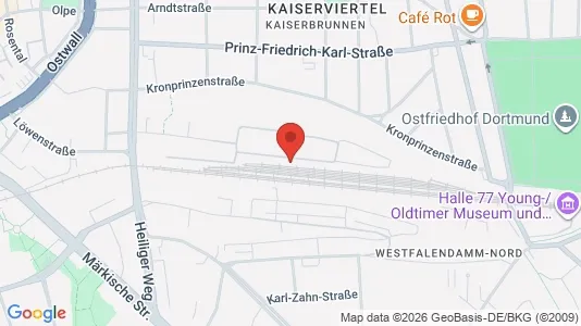 Apartments for rent i Dortmund - kort over placeringen