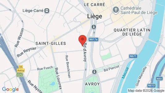 Apartments for rent i Luik - kort over placeringen