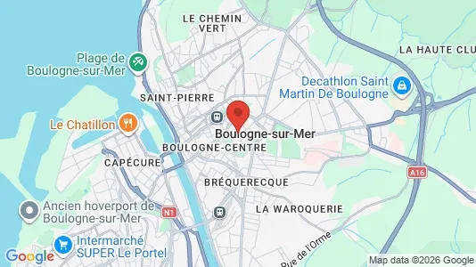 Houses for rent i Boulogne-sur-Mer - kort over placeringen