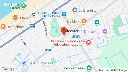 Apartments for rent i Middelkerke - kort over placeringen