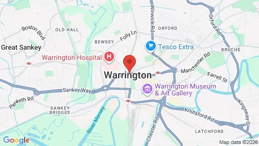 Apartments for rent i Warrington - Cheshire - kort over placeringen