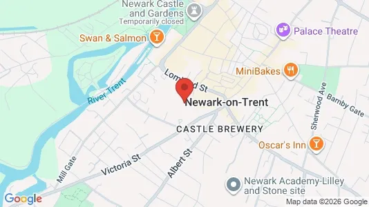 Apartments for rent i Newark - Nottinghamshire - kort over placeringen