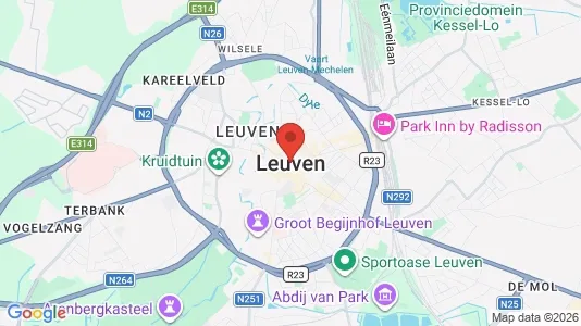 Rooms for rent i Leuven - kort over placeringen